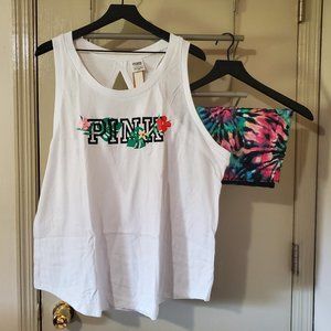 Victoria Secret PINK Boxer Tank Top Set